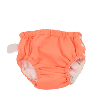 Orange-As picture Детские подгузники, Моющиеся Многоразовые детские подгузники для плавания, сетчатые/Хлопковые тканевые подгузники, эластичный детский тканевый подгузник, штаны для плавания - Цвет: Orange-As picture
