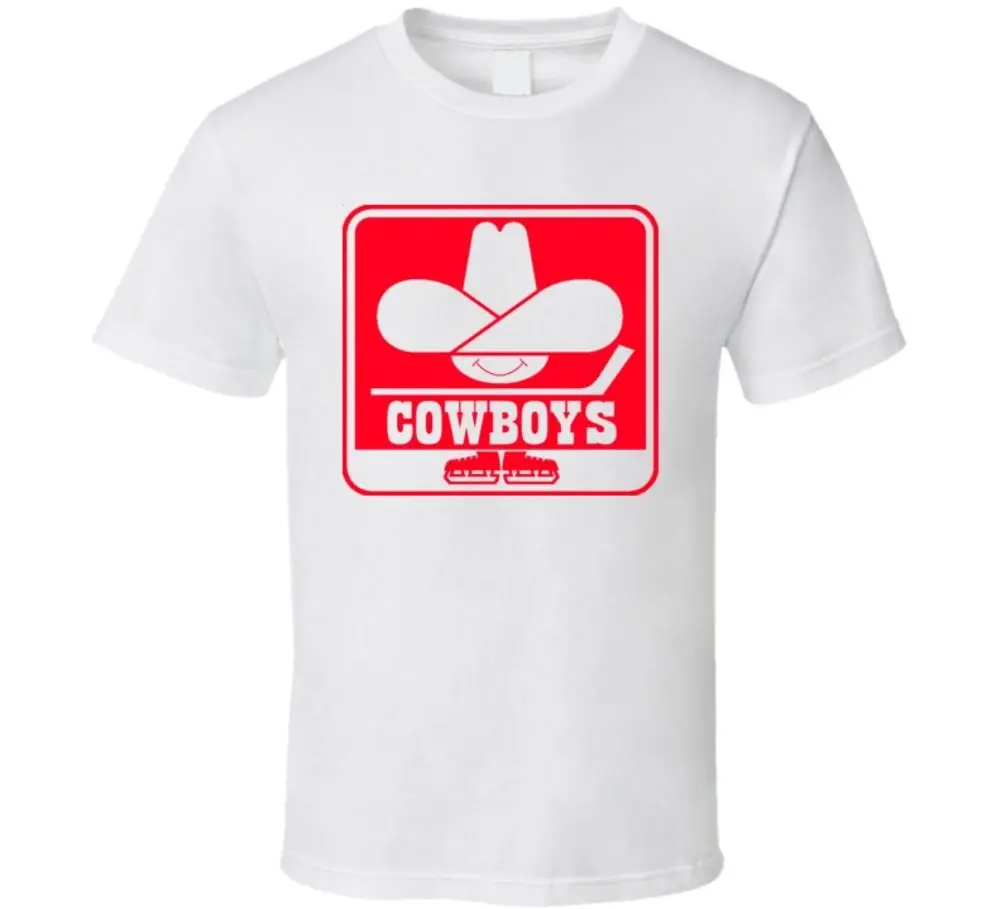 WHA Calgary Cowboys 1972 Hockeyer T Shirt Cool O Neck Tops