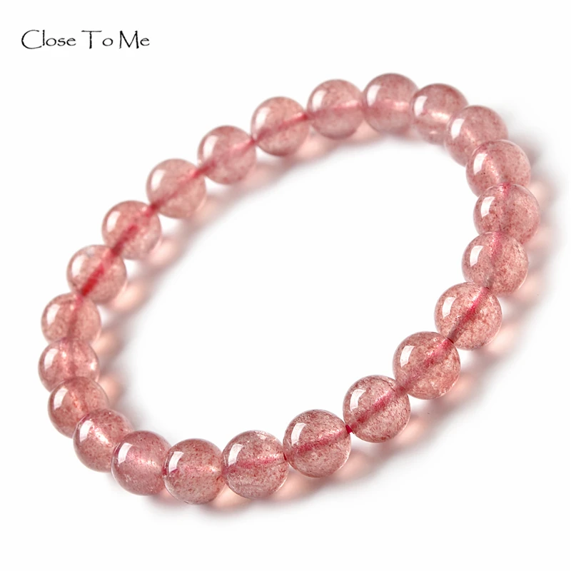 

Close To Me Natural Strawberry Quartz Bracelet Fashion Gemstone Jewelry Gift for Women