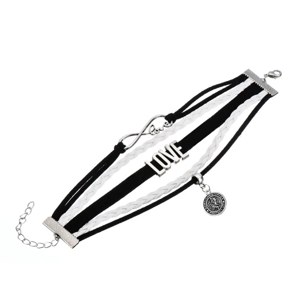 Dawapara Saint Christopher protect us love rope chain bracelet set Dawapara Saint Christopher protect us love rope chain bracelet set