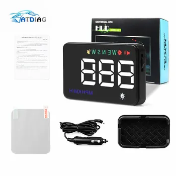 

Universal Car HUD GPS Speedometer Speedo Head Up Display A5 Digital Over Speed Alert Windshield Projetor Auto Navigation