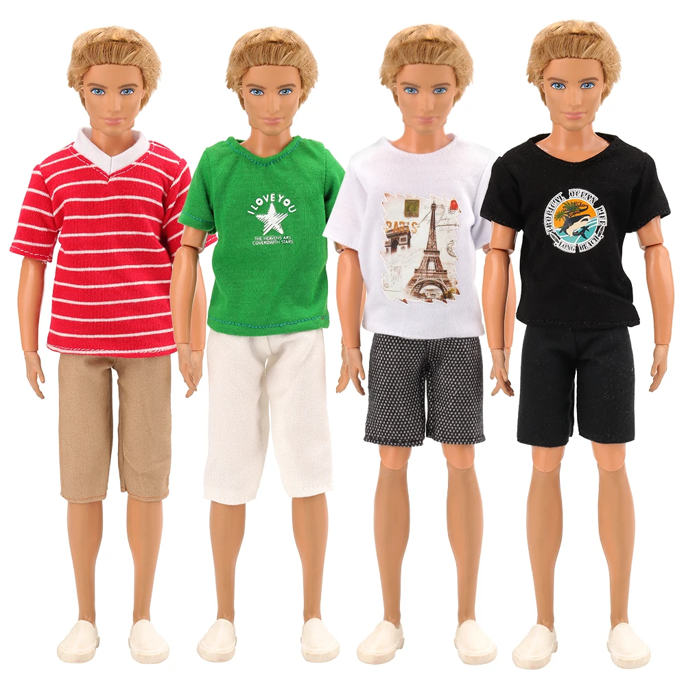 1set casual t-shirt+pants dolls clothes outfit for dolls accessory FH