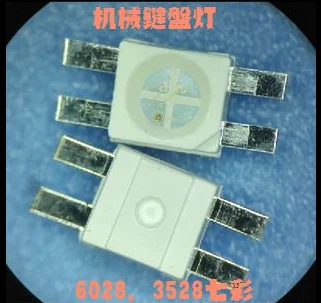 100 шт. SMD 3528/6028 RGB светодиодный общий анод SMT чип триколор (красный зеленый синий) 1210