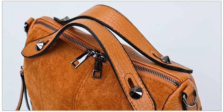 Women bag 2019 fashion rivet high capacity handbags women bags shoulder bags solid color retro womens crossbody bag (18)