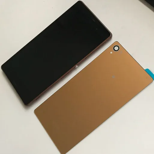 

LCD For SONY Xperia Z3 Display Touch Screen with Frame plug back cover Z3 D6603 D6653 D6643 For SONY Xperia Z3 Single 1 sim LCD