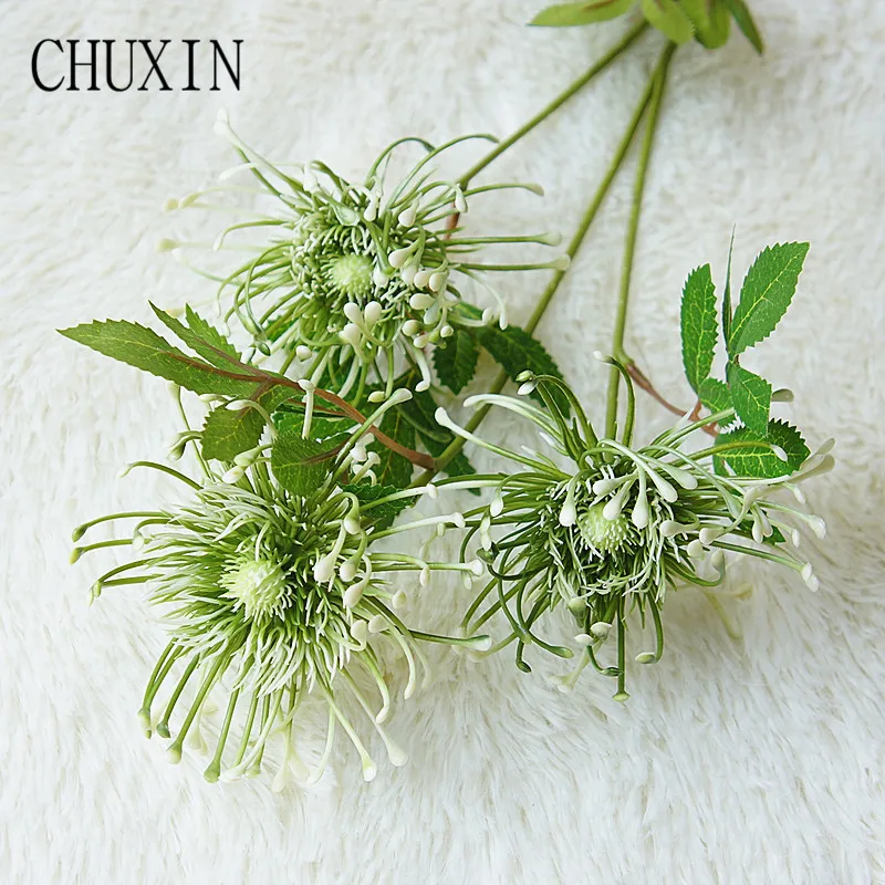 

70cm artificial flower Single branch plastic 3 head wind wheel flower home decorate fake flower wedding bride holding flower