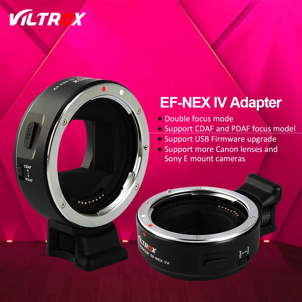 Viltrox EF NEX IV Faster Auto Focus Lens Adapter for Canon EOS EF Lens ...