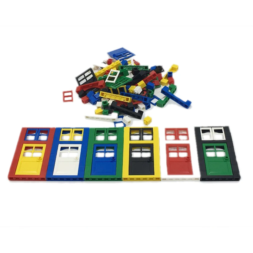 

102Pcs Doors Windows Sets Toy House Building MOC Accessories Building Block Bricks DIY Educational Toys for Children