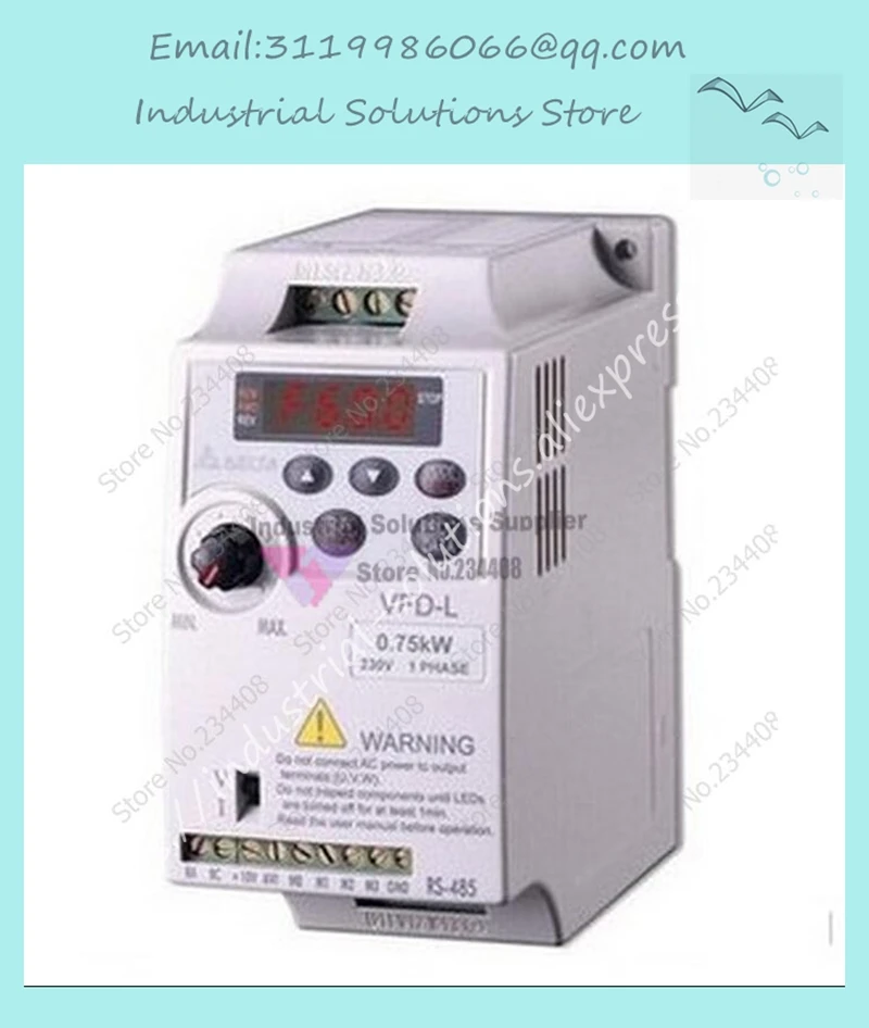 

Inverter 0.4kw VFD004L21A Series 220V 0.4kW 0~240V 2.5A 1~400Hz VFD-L 400W 0.5HP New