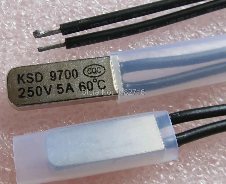 20pcs / pack KSD9700 250V 5A NC 60C &amp 60 Degree normally closed Thermostat Temperature Switch Bimetal Disc Control Free shipping |