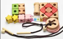 String of games, children’s intelligence thread sewing toys, a string of beads series, Learning and education of baby toy