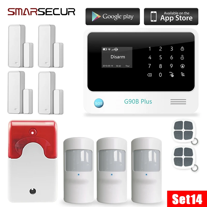 Russian English Spanish Voice G90B Plus Intruder WiFi 3G GSM Alarm System Android IOS App Smart Home