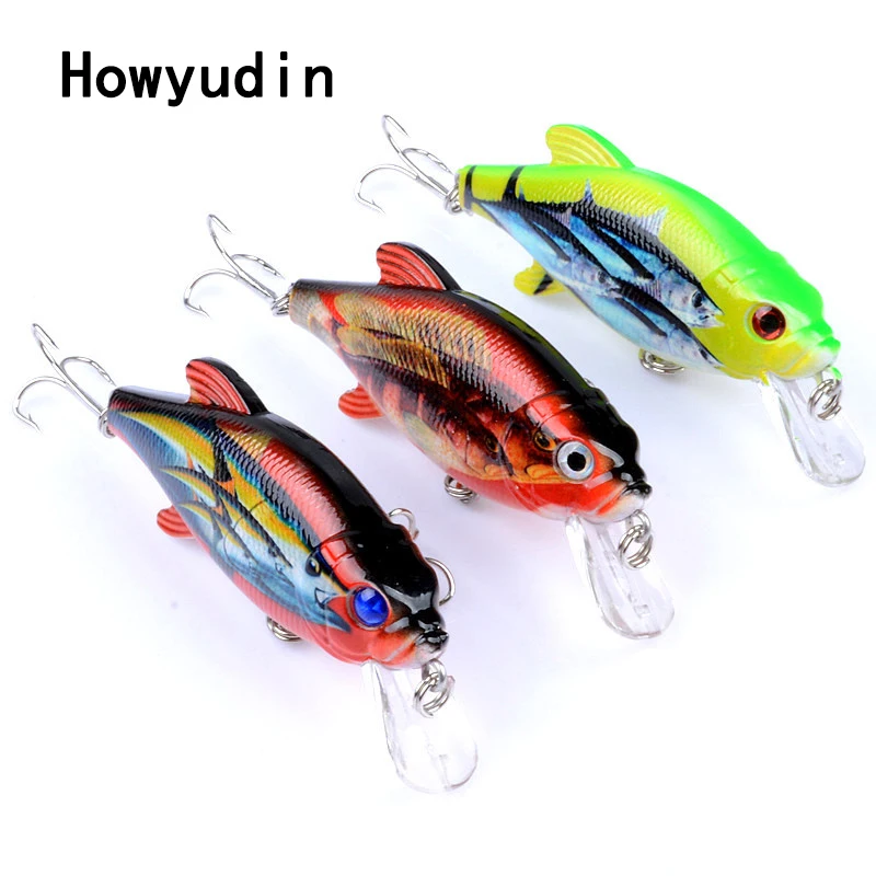 Buy 3Pcs/lot fishing lure 8cm/10.9g isca artificial Dorsal fins fishing lures