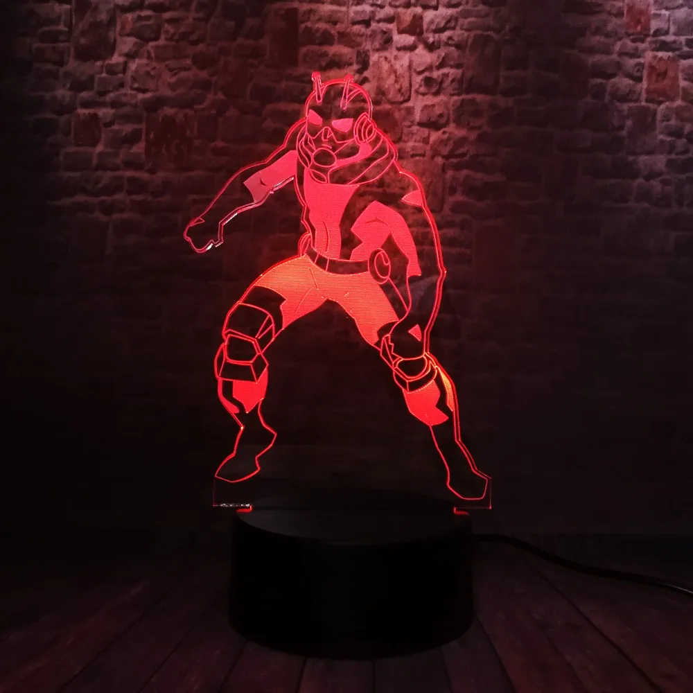 Amroe новинка 2019 Супергерой Marvel муравей суперфигурка 7 цветов светодиодный ночник