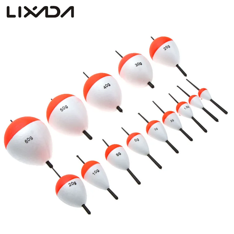 14Pcs Fishing Floats Fishing Accessory with Sticks Different Shape