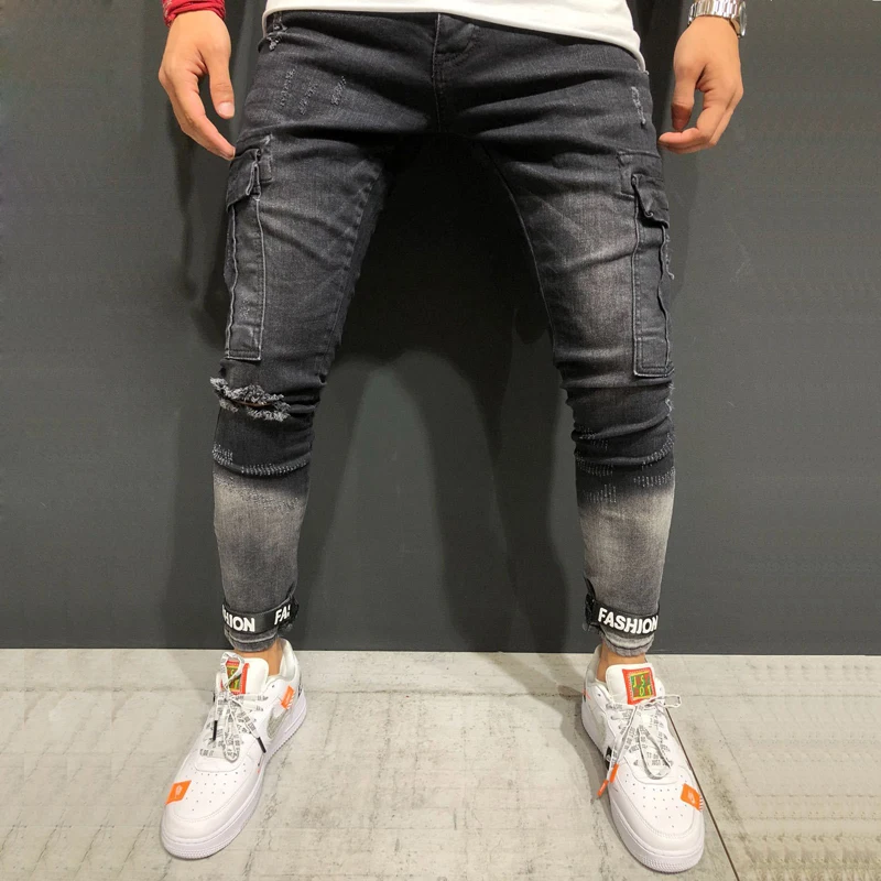 

New Fashion Men's Jeans 2019 Hole Pocket Jeans