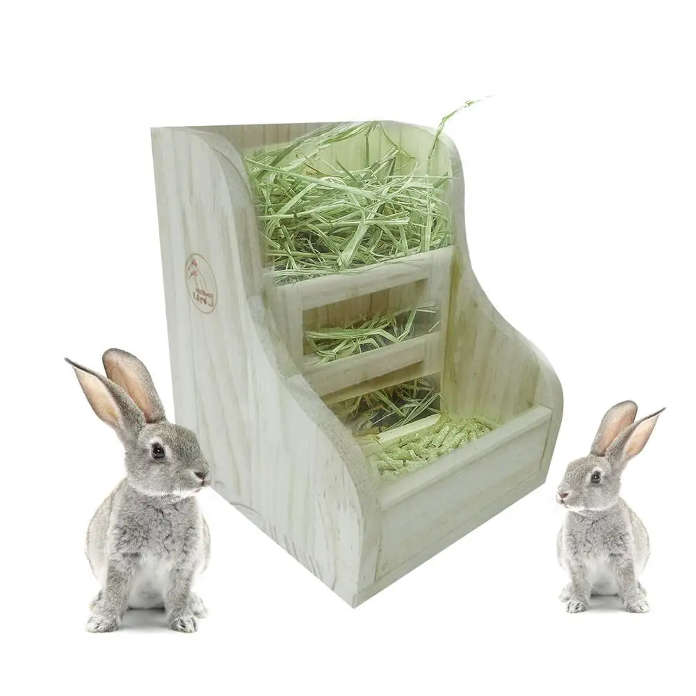 

Rabbit Grass Frame Hay Feeder Manger Rack For Rabbit Guinea Pig Chinchilla Fixed Flip-up Holder
