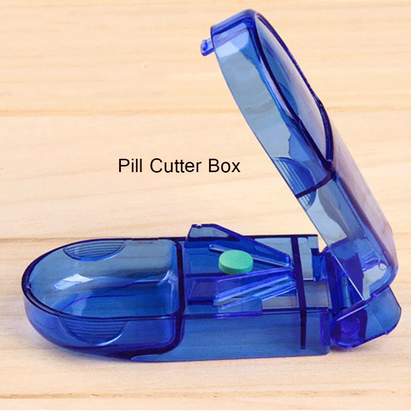 

Pill Cutter Box Portable Convenient Drug Box Tablet Cutter Splitter Medicine Pill Holder Pill Cutter box pillendoosje