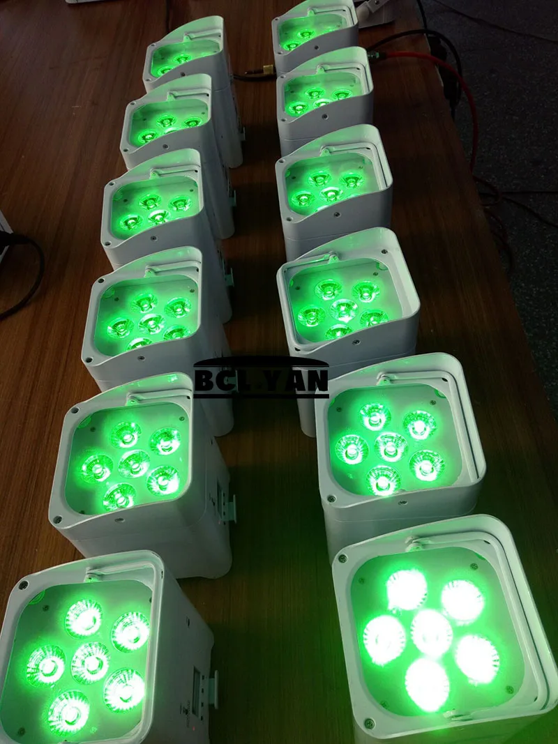 Заводская распродажа беспроводной dmx 512 led par свет с WI-FI приложение и IRC 6 светодиодов 18 Вт RGBWAUV Smart par может для DJ вечерние событие 10 шт.+ чехол