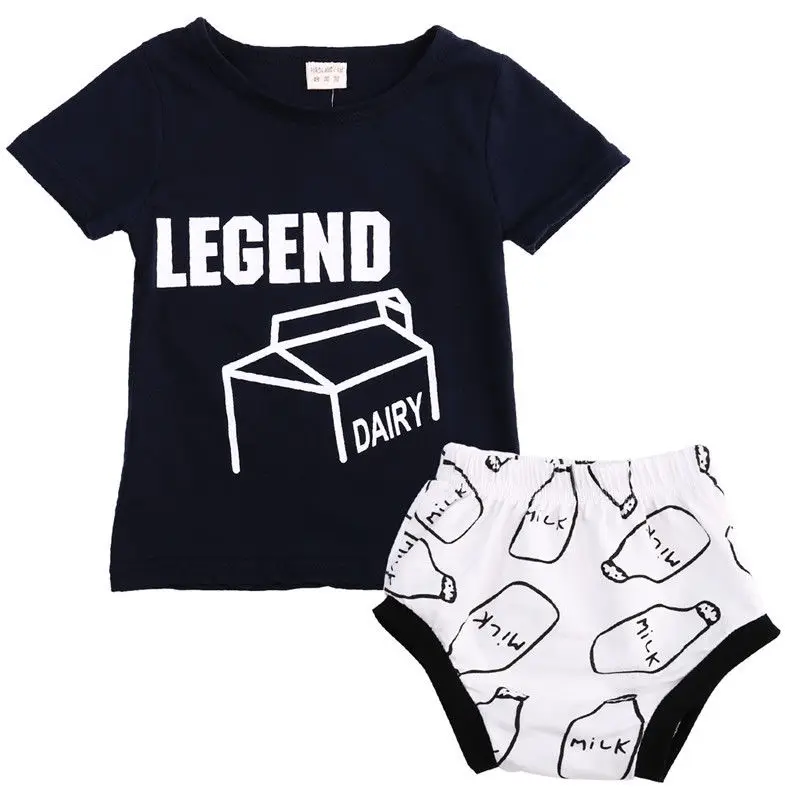 Newborn Toddler Infant Baby Boy Girl Unisex Clothes T shirt Tops Pants Casual Outfits 2pcs Short Sleeve Set unisex newborn baby boy