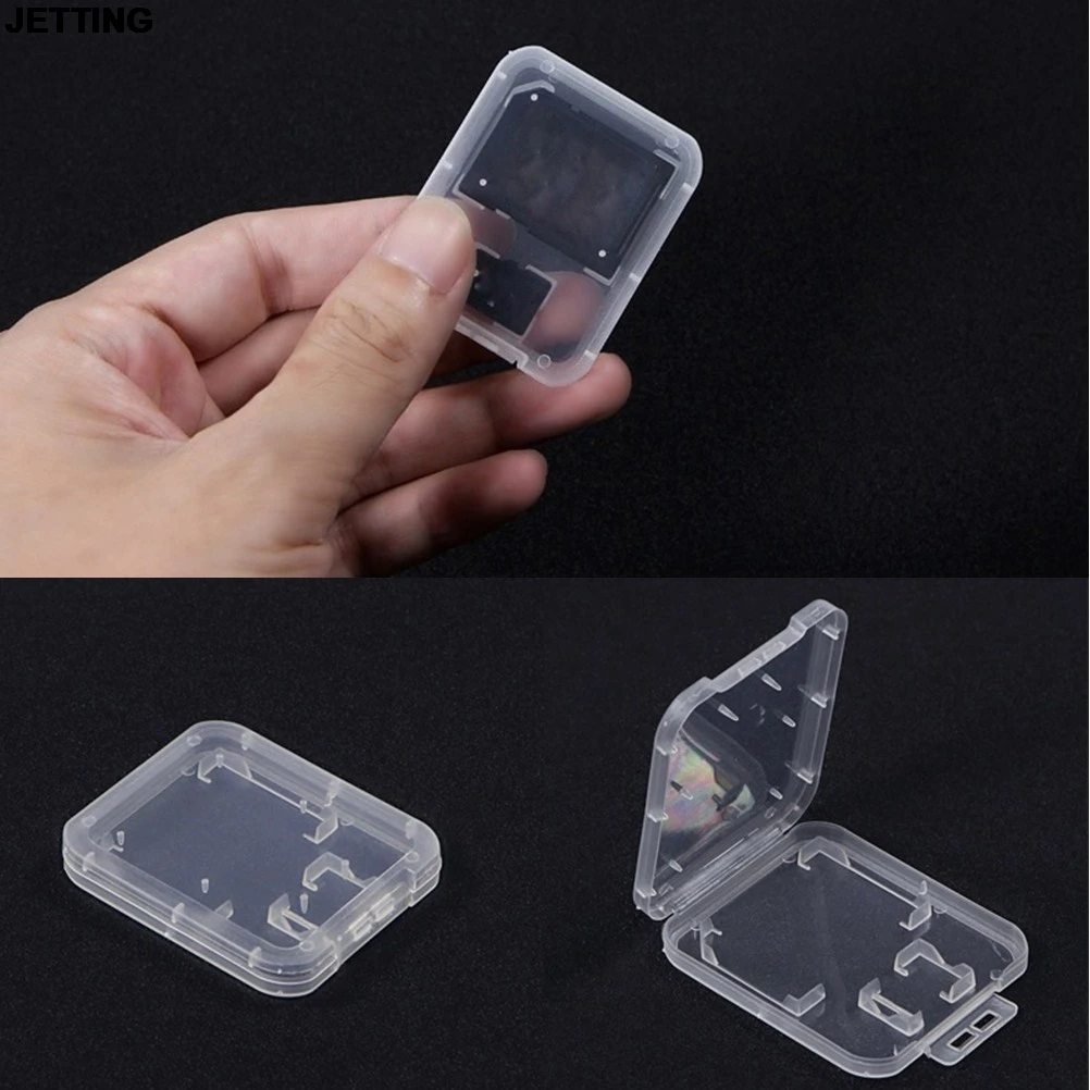 5PCS Practical Transparent StandardSDHC Memory Card Case Holder Box Storage Drop Shipping