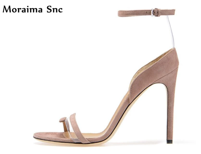 

Moraima Snc hot selling open toe Buckle strap mixed colors vintage velvet high heels bling chic female party sexy for ladies