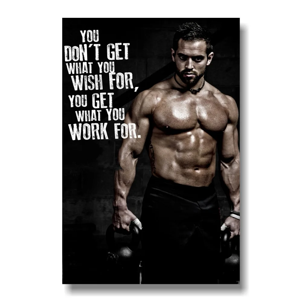 Poster Bodybuilding Men Girl Fitness Workout Quotes Motivational Font Print 010 Poster Bodybuilding Men Girl Fitness Workout Quotes Motivational Font Print 010