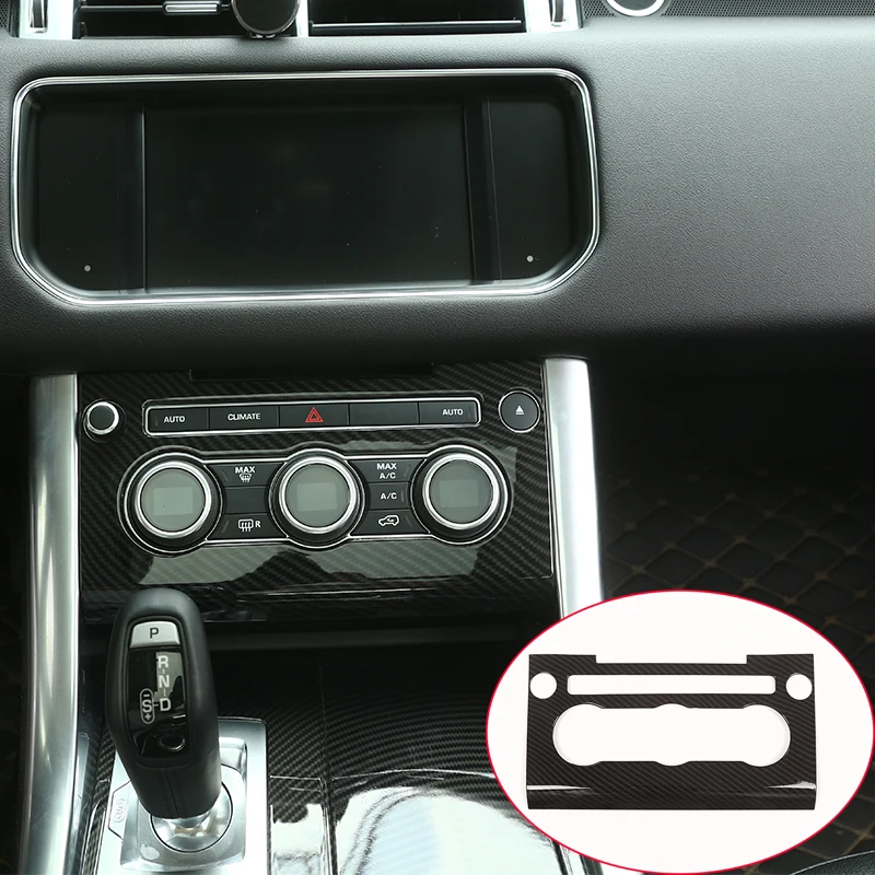 

Carbon Fiber Style ABS Plastic Center Console AC Panel Frame Cover Trim For Landrover Range Rover Sport RR Sport 2014-2017