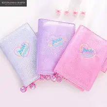 Переливающийся лазерный блокнот качество PU школьные принадлежности Bts канцелярские подарки блокнот школьный милый дневник для записей Bts школьный планировщик инструменты