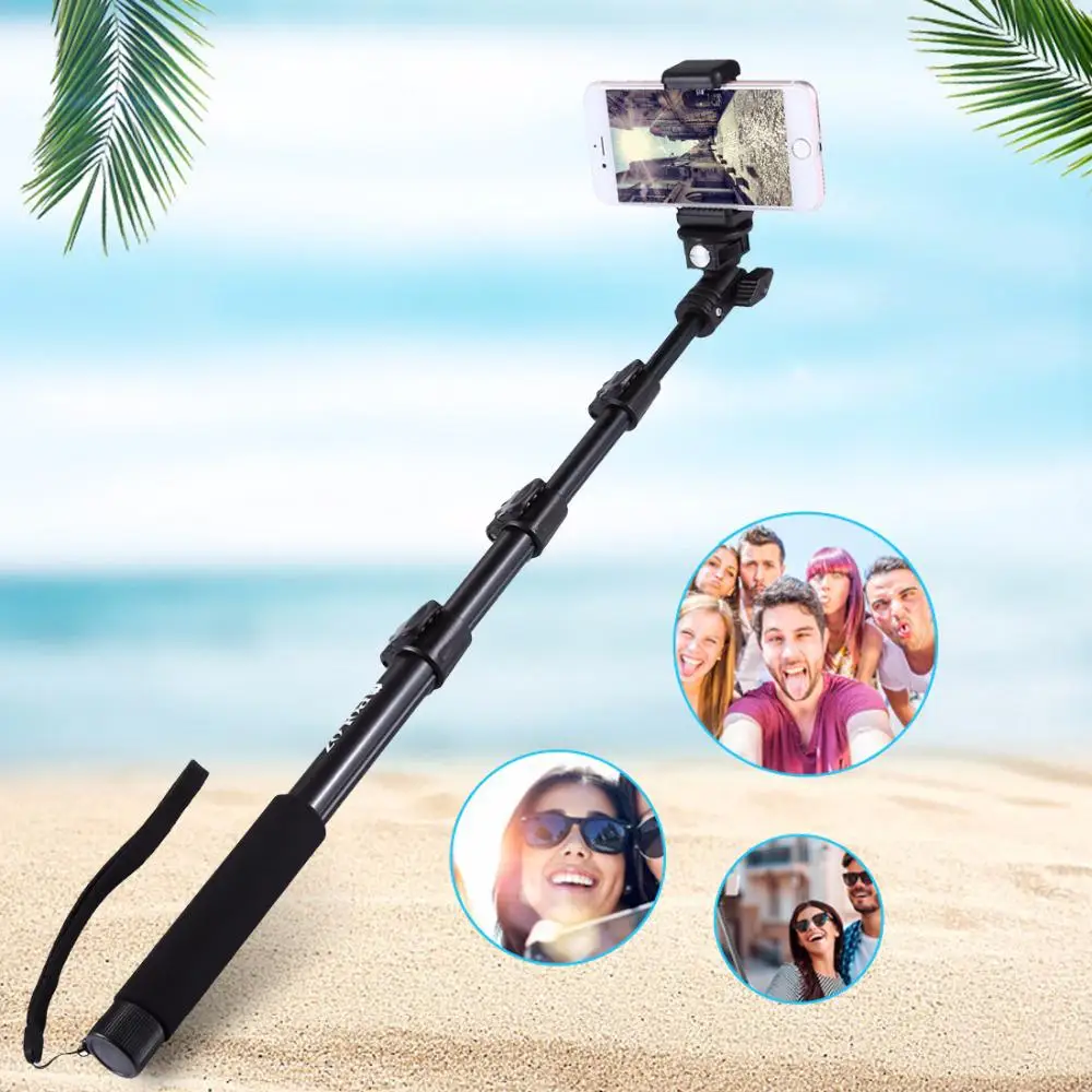 

Yiwa PULUZ Extendable Adjustable Pole Handheld Selfie Stick Monopod for GoPro HERO5 HERO4 Session HERO 5 4 3+ 3 2