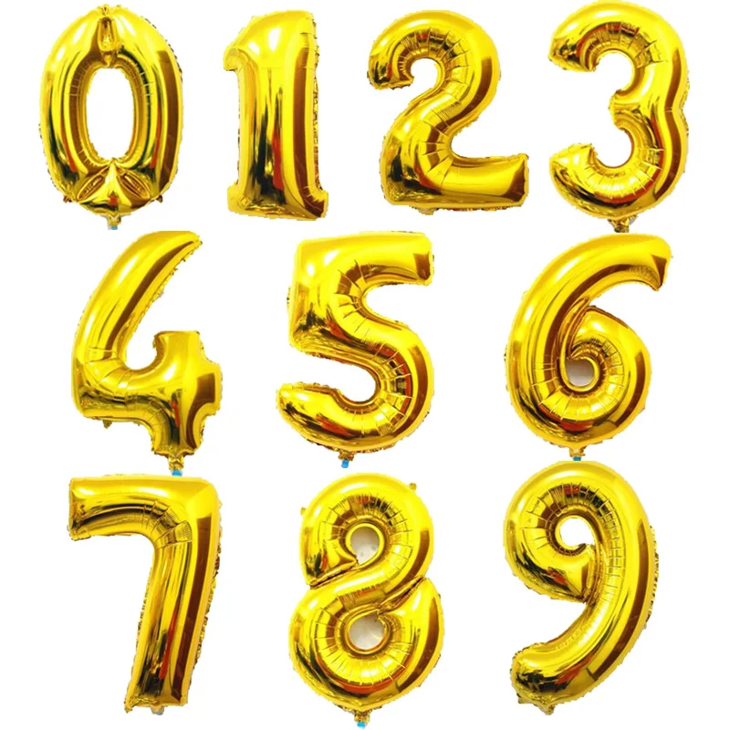 PHLUMY 32 Inch Gold Letter Number Aluminum Foil Balloons Helium Ballons Birthday Decoration Wedding Air Balloon Party Supplies PHLUMY 32 Inch Gold Letter Number Aluminum Foil Balloons Helium Ballons Birthday Decoration Wedding Air Balloon Party Supplies