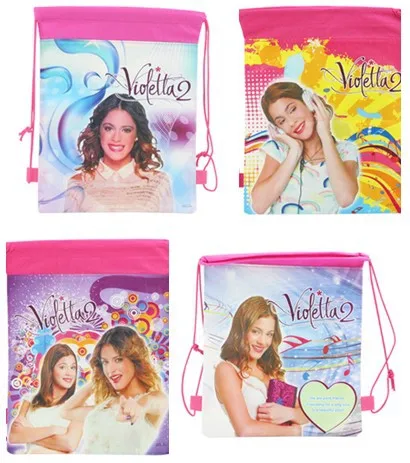 New kids mochilas escuela Violetta Cartoon bolsos de lazo Violetta niños  gratis impresa no tejido morral del lazo|bag straw|backpack  rucksackbackpack cake - AliExpress