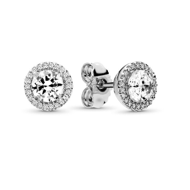 Offer 29 Styles  Infinity Stud Earring Clear CZ Fit Brand Earrings for Women Wedding Jewelry Dropshipping
