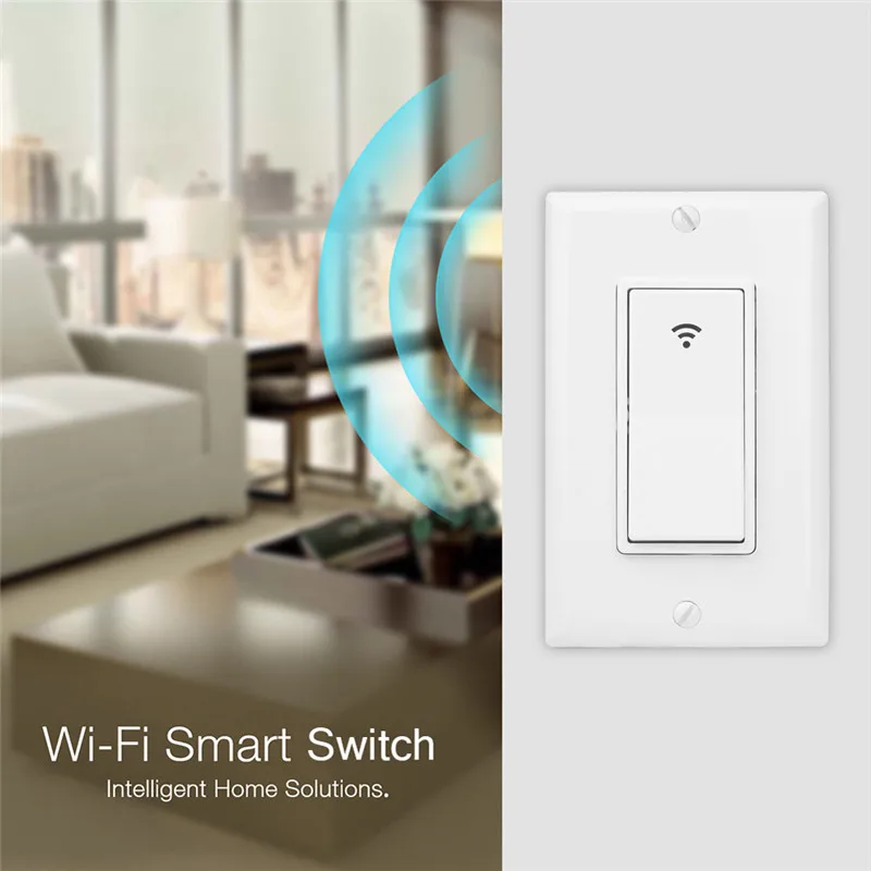 WiFi умный настенный выключатель света мобильное приложение пульт дистанционного управления не требуется концентратор Работает с Amazon Alexa Google Home IFTTT для умного дома