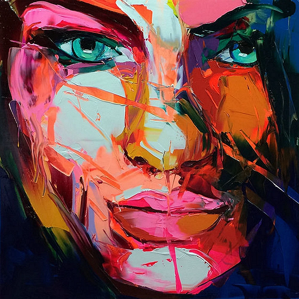 abstract facial paintings