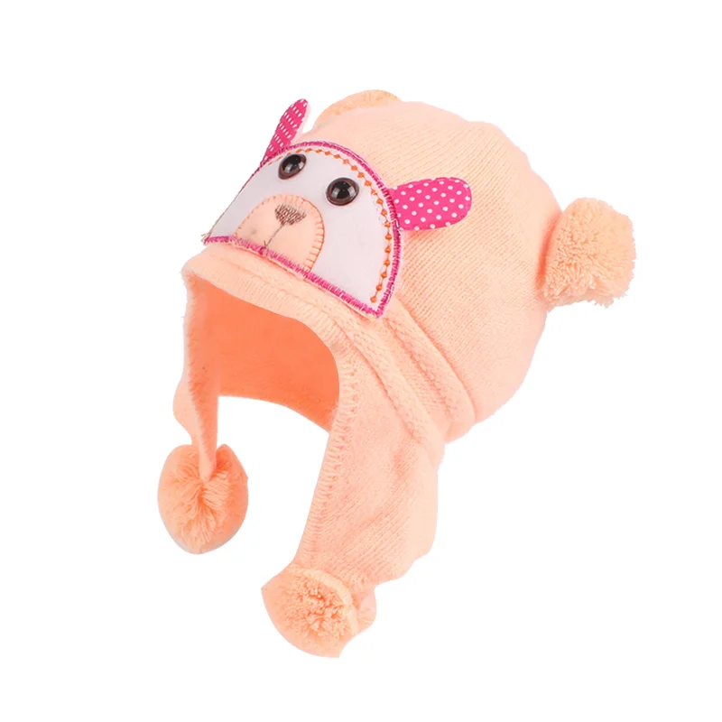 Crochet Baby Beanie Hat Warm Baby Winter Pompon Hat Cotton Soft Knitted Pattern Hat For Newborn Winter Hat Baby Girls Clothing (9)