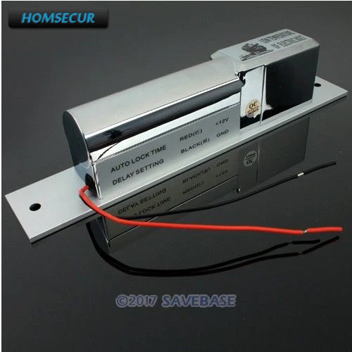 HOMSECUR NEW Electric Drop Bolt Lock Fail-Safe DC 12V Made By Stainless Steel Heavy-duty