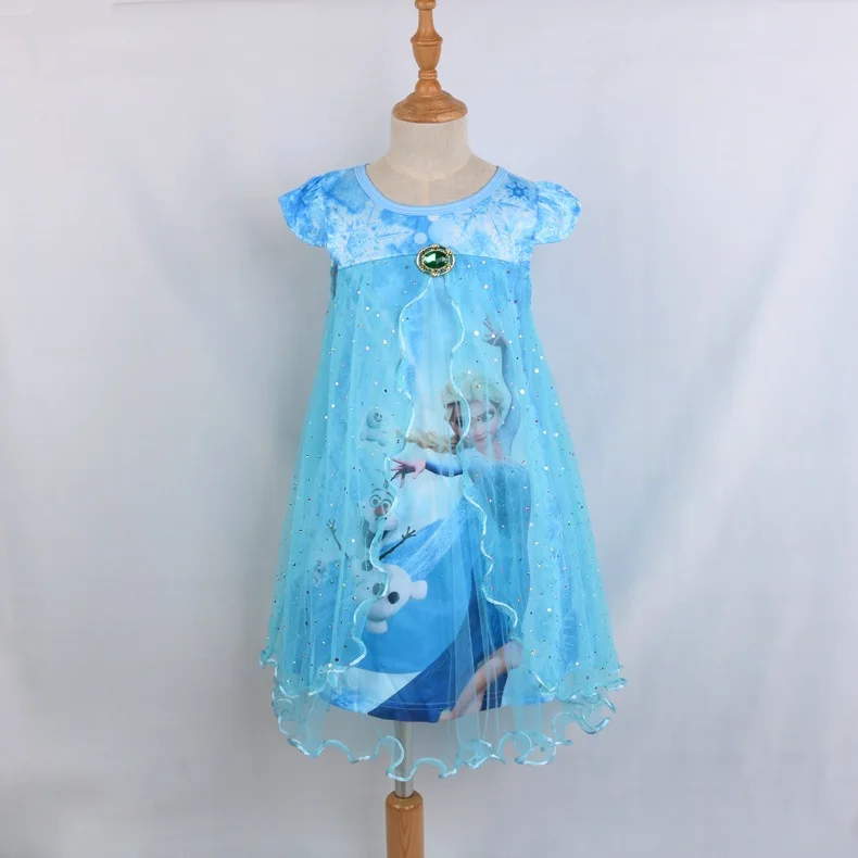 Новинка года, детская одежда на возраст от 3 до 8 лет платье для маленьких девочек платье принцессы с изображением Эльзы, Снежной королевы, Олафа вечерние платья для девочек на свадьбу