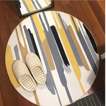 

Round Carpet Rug Door Mat Modern Carpets for Living Room Area Rug Carpet Bedroom Anti-Slip Floor Rug Mat Home Textile