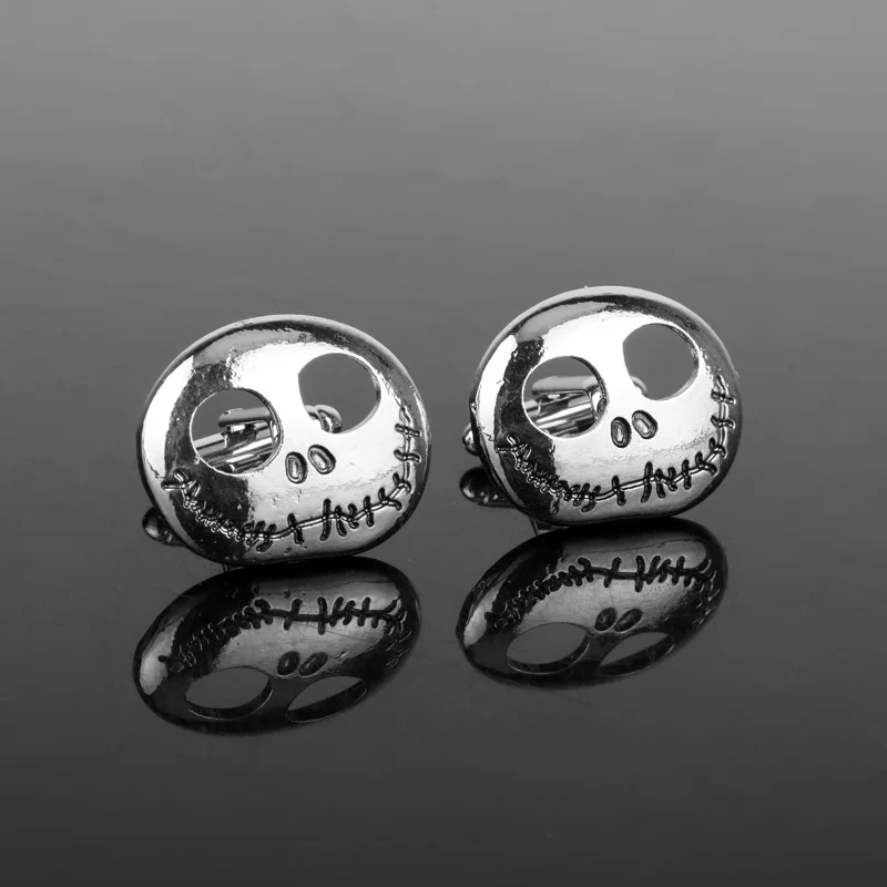 

dongsheng Movie Jewelry The Nightmare Before Christmas Cufflinks Jack Skull Cuff Links Women Men Shirt Cuff Buttons -40