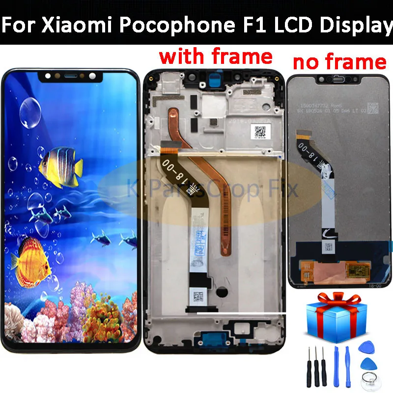 

For 6.18" Xiaomi poco F1 LCD Display Touch Screen Digitizer Assembly for xiaomi mi Pocophone F1 LCD Xiaomi F1 LCD