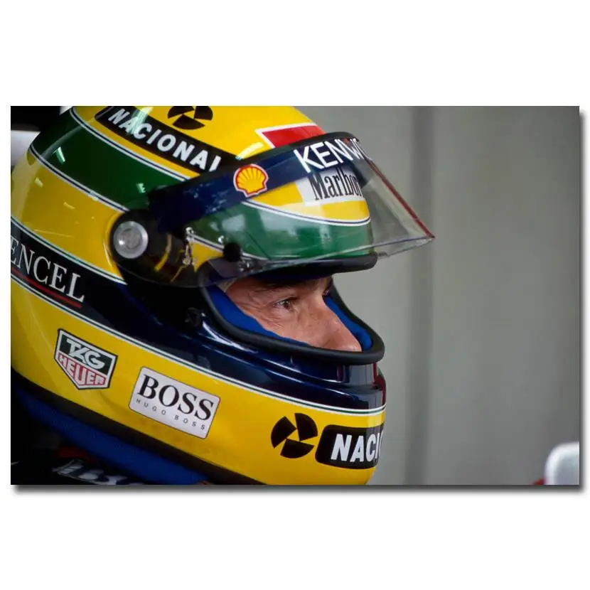 NICOLESHENTING Ayrton Senna da Silva Car Racer Art Шелковый плакат печать спортивные картины декор для гостиной 005