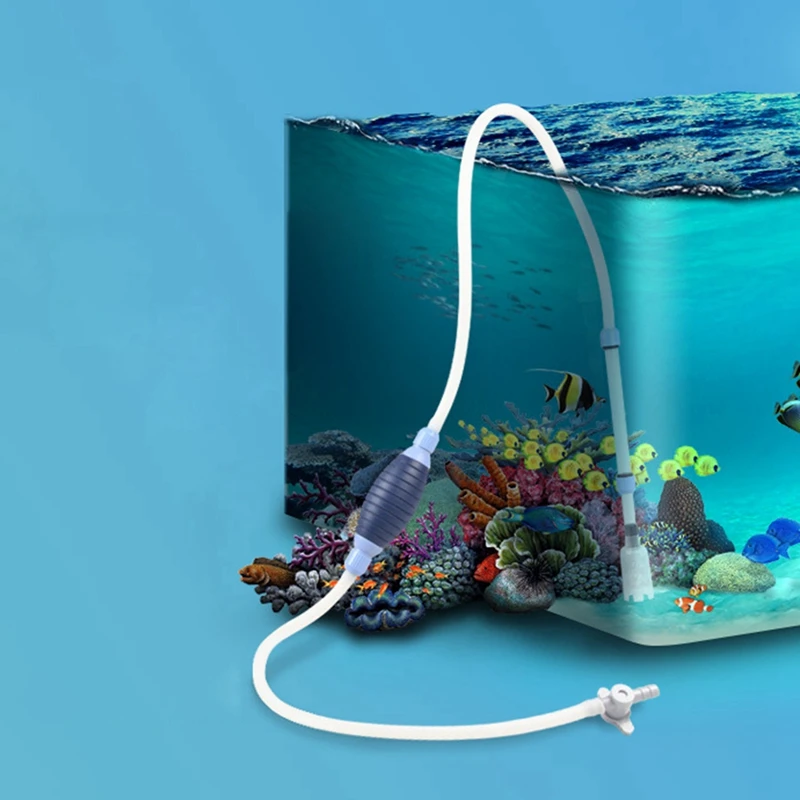

Aquarium Gravel Vacuum Cleaner Tool Siphon Fish Tank Washing Sand Changing Water Semi-automatic Filter Aquario Cleaner