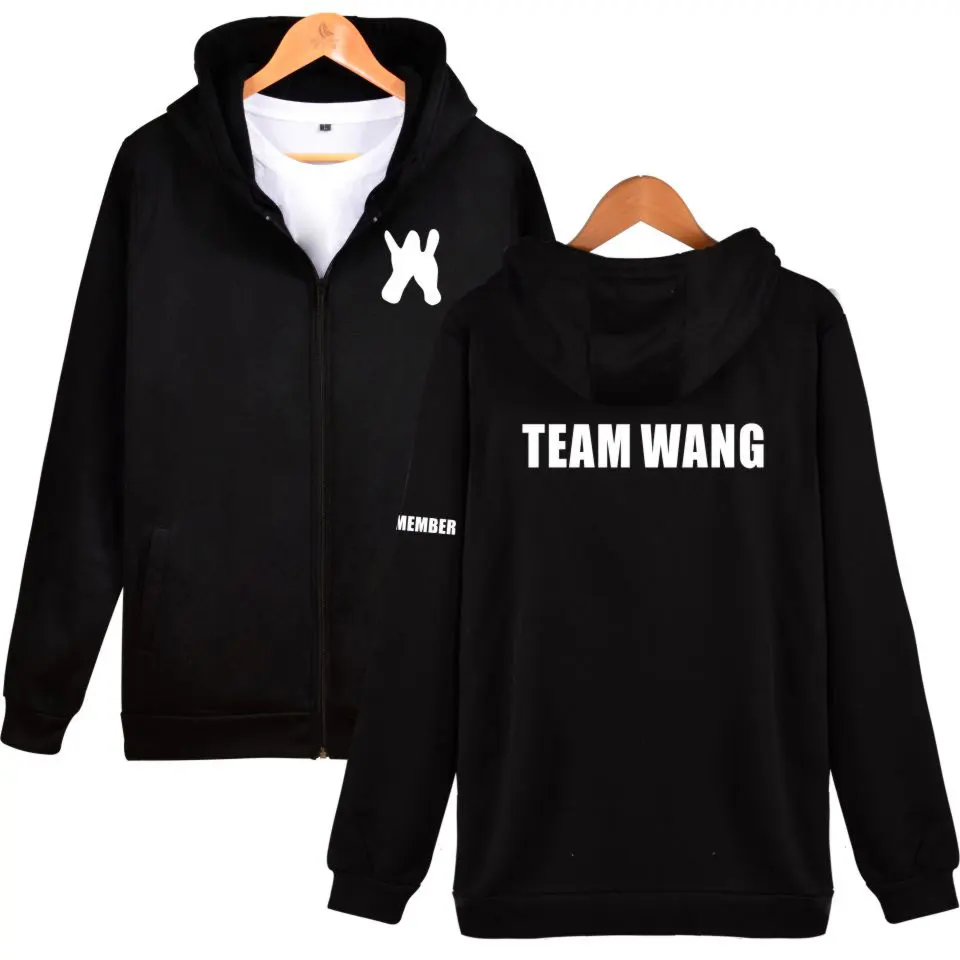 GOT7 Jackson team wang printed zipper men women hoodies jacket coat