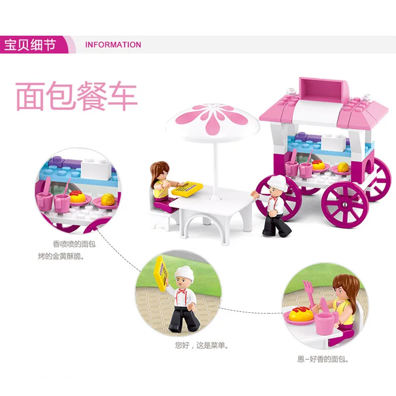 S Model Compatible with Lego B0522 78pcs Girl Bread Diner Models Building Kits Blocks Toys Hobby Hobbies For Boys Girls S Model Compatible with Lego B0522 78pcs Girl Bread Diner Models Building Kits Blocks Toys Hobby Hobbies For Boys Girls