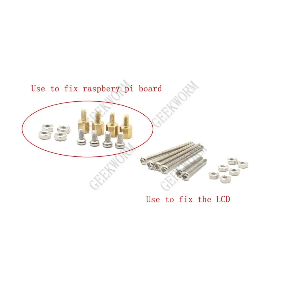 Емкостный сенсорный экран Geekworm Raspberry Pi 4 Model B/ 3B 7 дюймов 1024*600 TFT + акриловая