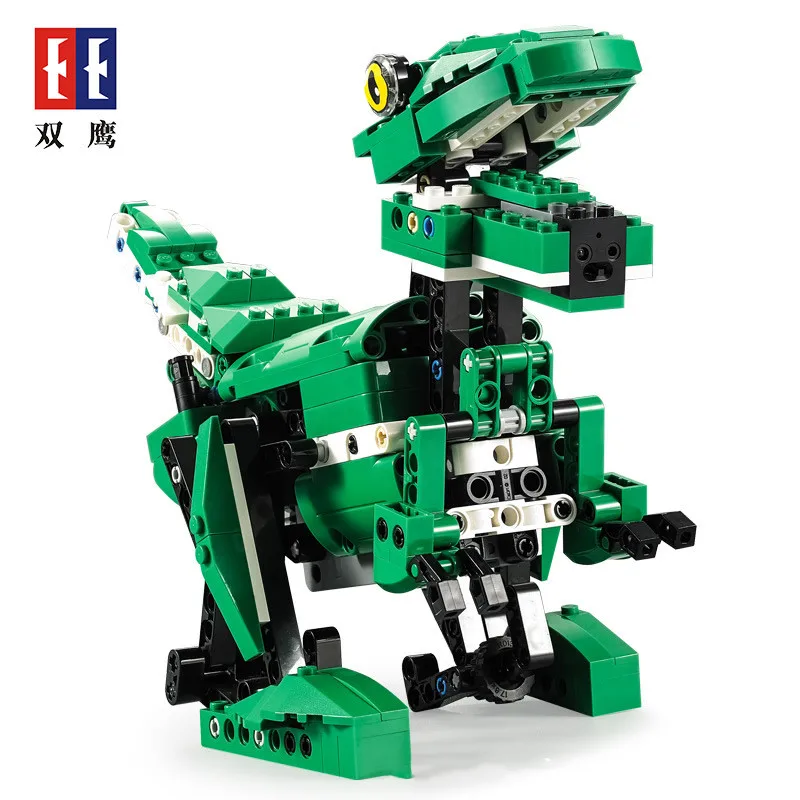 

Induction electric dinosaur crocodile 2 building blocks children's educational toys
