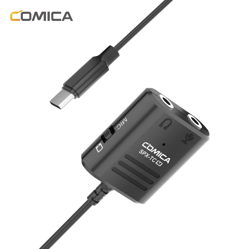 Comica SPX-TC 3,5 мм(TRS/TRRS) для type-C/USB-C двойной разветвитель микрофонный аудио адаптер кабель для huawei samsung htc смартфон