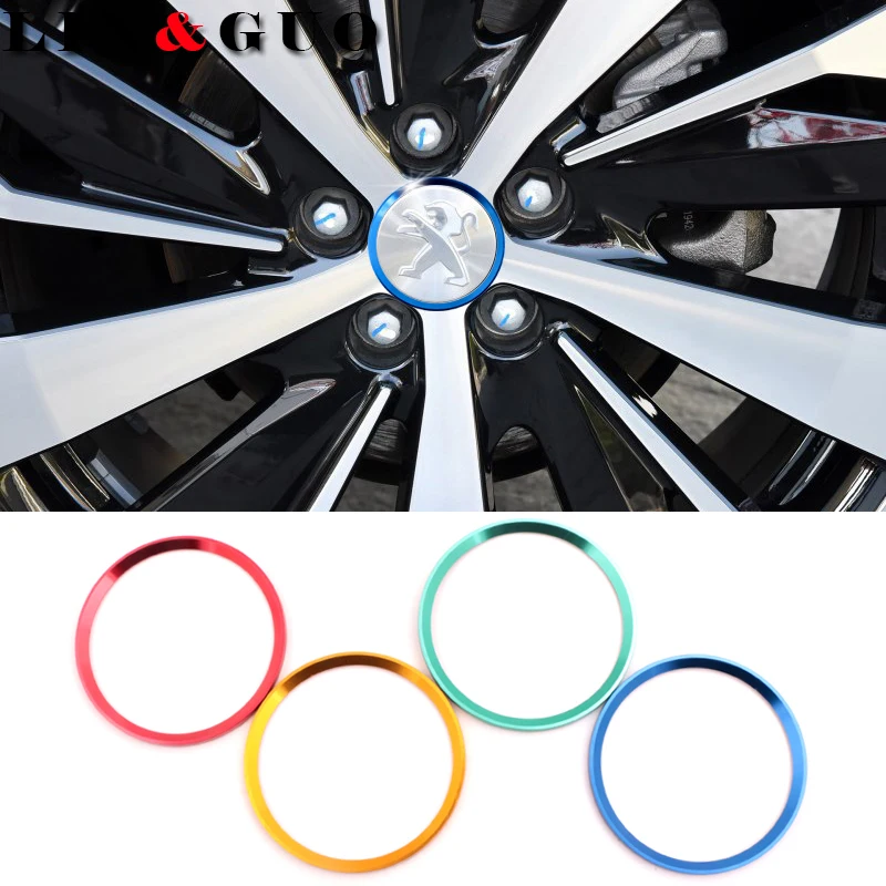 

4 pcs/lot New Refitting accessories Car Wheel center decorative circle fit for Peugeot 307 peugeot 206 308 207 406 407 408