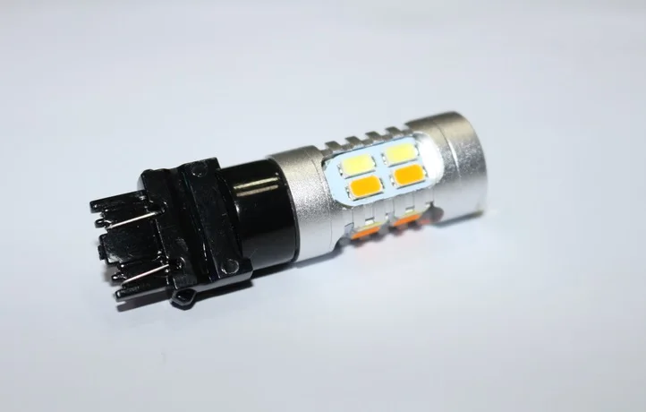 2 х Белый Янтарь двойной цвет 1157 P21/5 Вт Bay15d S25 T20 7443 T25 3157 20SMD 5730 высокое Мощность светодиодный стоп-сигнал светильник лампочка